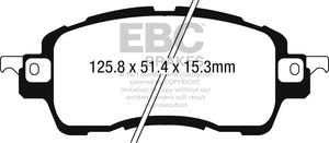 EBC 2016 Scion iA 1.5L Ultimax2 Front Brake Pads