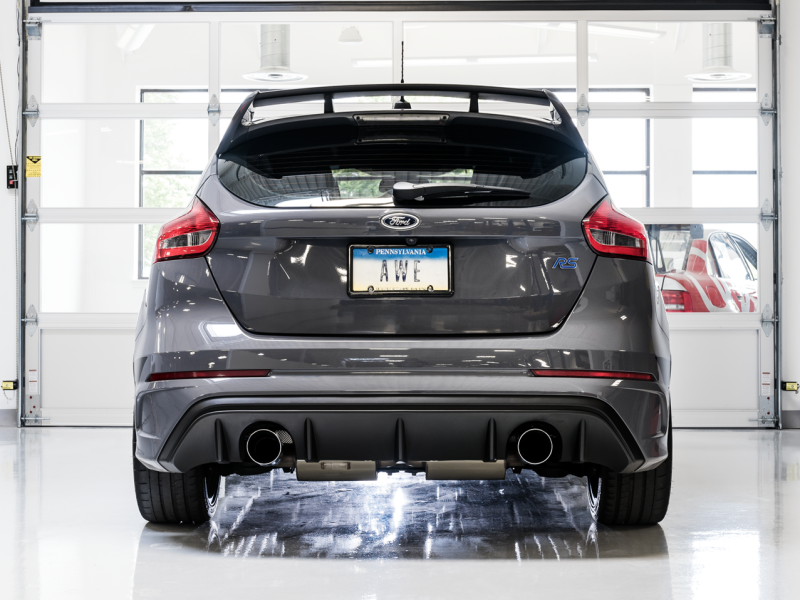 AWE Tuning Ford Focus RS Touring Edition Cat-Back Exhaust - Non-Resonated - Diamond Black Tips
