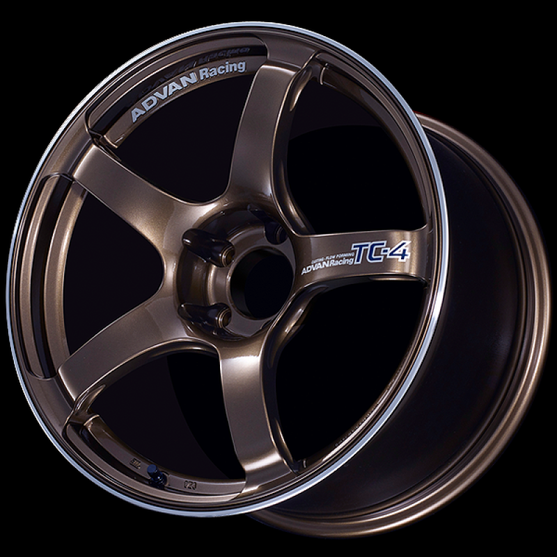 Advan TC4 15x8.0 +28 4x100 Racing Umber Bronze Wheel W/ Ring