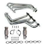 BBK 10-15 Camaro LS3 L99 Long Tube Exhaust Headers With Converters - 1-3/4 Chrome