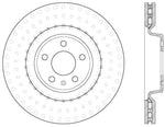 StopTech 12 Audi A6 Quattro/11-12 A7 Quattro/13 Q5/7-11/13 S4/12 S5 Front Right Drilled Cryo Rotor