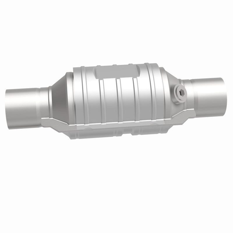 MagnaFlow Univ Cat Conv 2.5in Inlet/Outlet Ctr/Ctr Round 9in Body L x 5.125in W x 13in Overall L