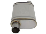 aFe MACH Force-Xp 409 SS Muffler 2.5in Offset Inlet/2.5in Offset Outlet 14in L x 9in W x 4in H Body