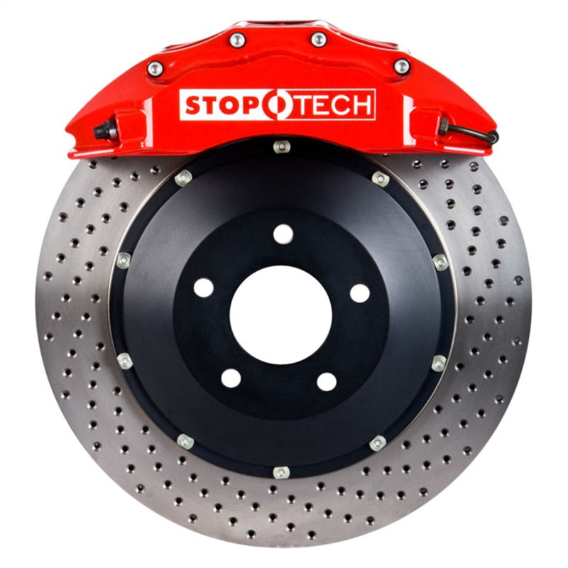 StopTech 05-10 Porsche 911 Carrera S (997) Front BBK ST-60 Caliper Red / 2pc Drilled 380x32mm Rotor