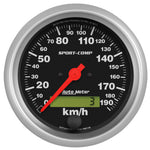 Autometer Sport-Comp 3-3/8 inch 190 KPH Electronic Speedometer Gauge