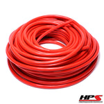 HPS Performance Silicone Heater Hose TubingHigh Temp 1-ply Reinforced1/4" ID25 Feet rollRed
