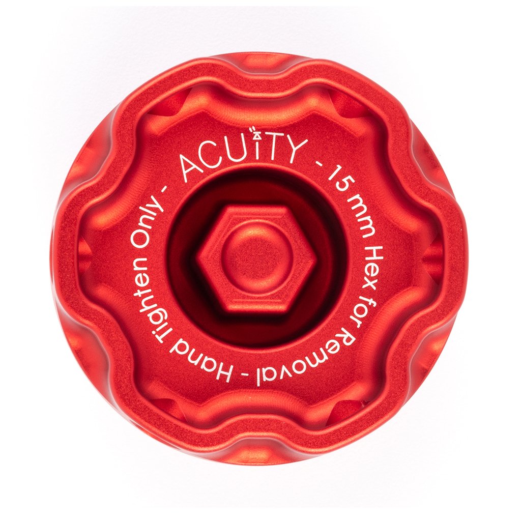 ACUiTY Instruments - Podium Oil Cap in Satin Red for Hondas/Acuras - 1927-RED