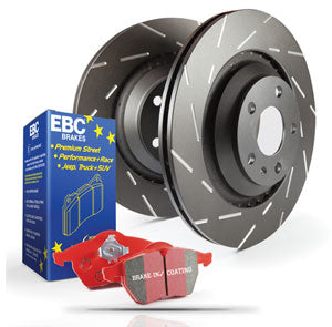 EBC Brakes - S4 Kits Redstuff Ceramic Sport Brake Pads + Black USR Rotors - FRONT KIT - S4KF1866
