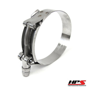 HPS Performance 100% Stainless Steel T-Bolt Hose ClampSize #52Effective Range:2.50"-2.80"
