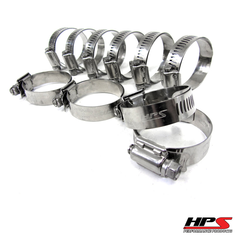 HPS Performance Stainless Steel Worm Gear Hose ClampEffective Range:1-9/16"- 2-1/2"10pc