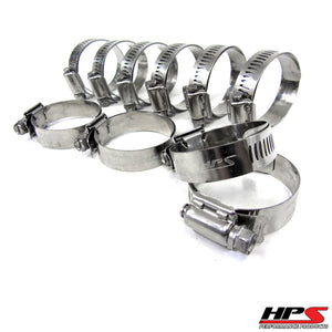 HPS Performance Stainless Steel Worm Gear Hose ClampEffective Range:3-5/16"- 4-1/4"10pc