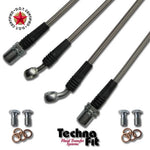 Techna-Fit Stainless Steel Brake Lines - 2013-17 Honda Accord EX - Front & Rear - HN-1166