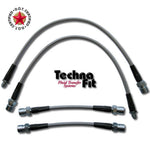 Techna-Fit Stainless Steel Brake Lines - 2009+ Nissan 370Z w/ Brembo Sport Suspension - Front & Rear - NIS-1400